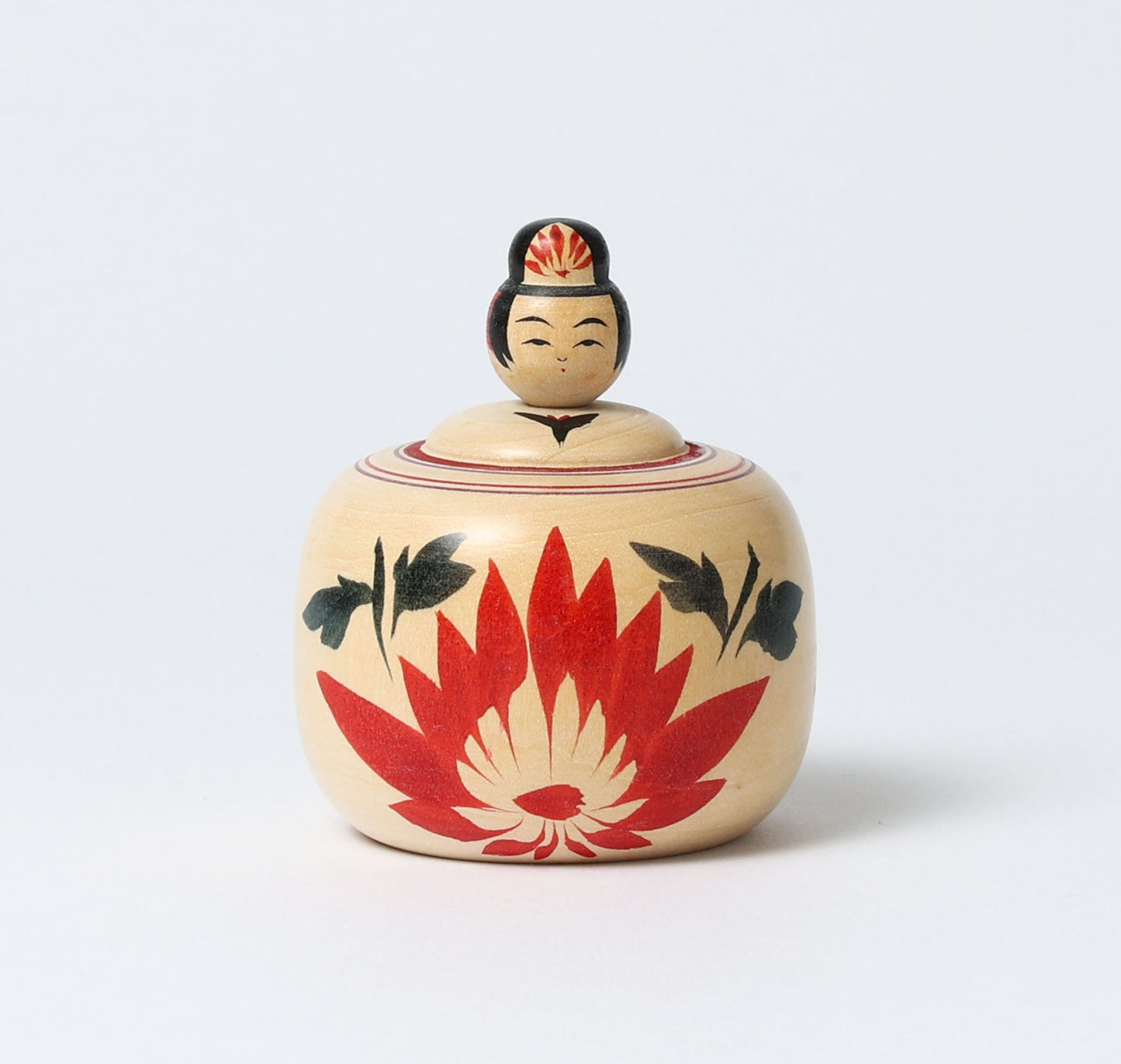 Vintage ejiko kokeshi | KAKIZAWA, Yoshinobu 柿澤是伸 | 古品えじこ | Naruko style 鳴子系 | 7 cm in height