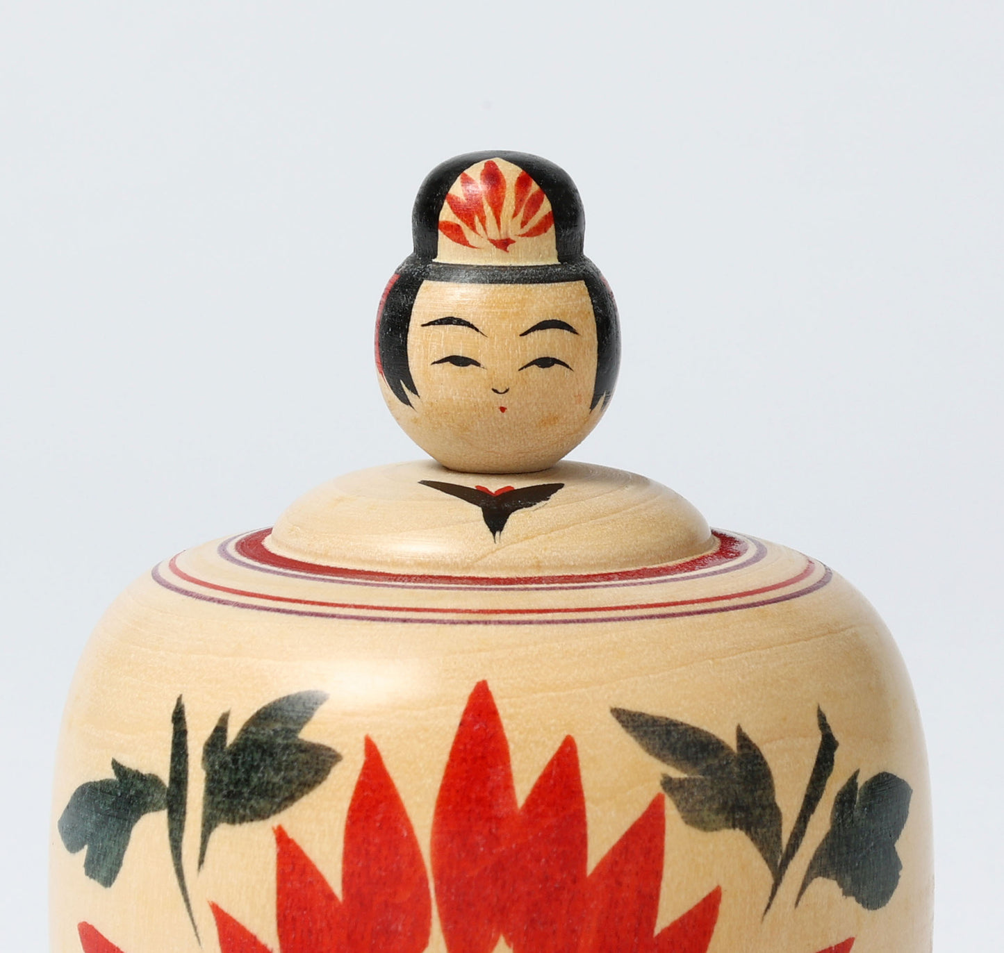 Vintage ejiko kokeshi | KAKIZAWA, Yoshinobu 柿澤是伸 | 古品えじこ | Naruko style 鳴子系 | 7 cm in height