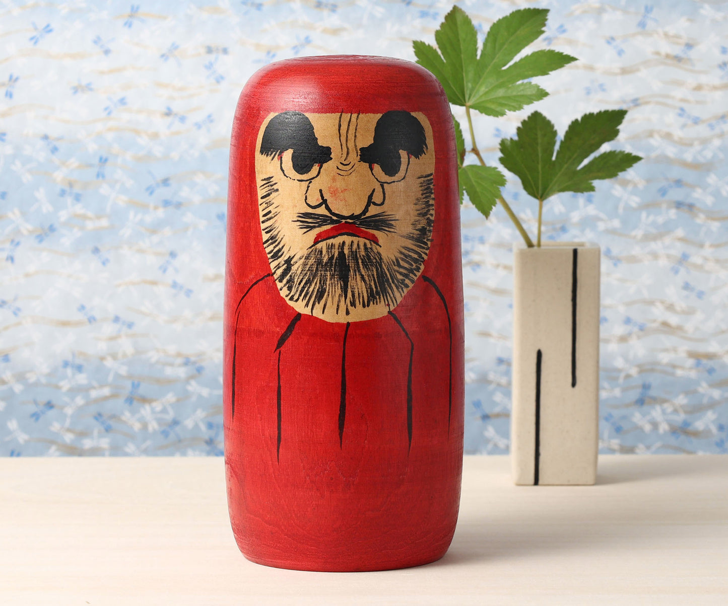 Vintage daruma doll, by HIRAGA Teizo (1897- 1986) | だるまこけし 平賀貞蔵 | Sakunami style 作並系