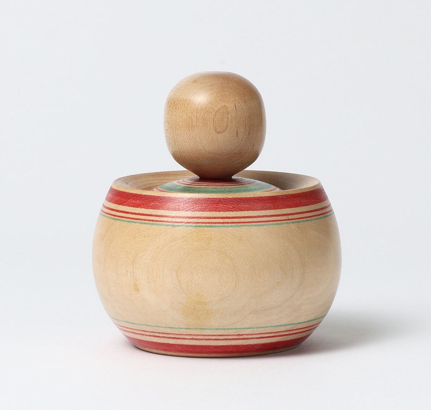 Vintage ejiko kokeshi doll 古品えじここけし | HIRAGA, Kenjiro 平賀謙次郎工人 |  Sakunami style 作並系 | 9cm in height