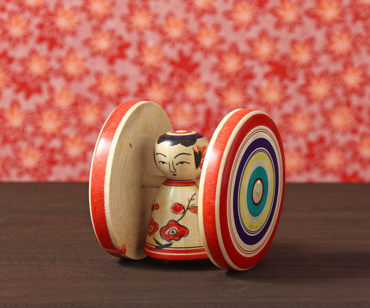 Fuku kuruma kokeshi doll | OGURA, Katsushi 小倉勝志工人 | 福車こけし | Yajiro style 弥次郎系