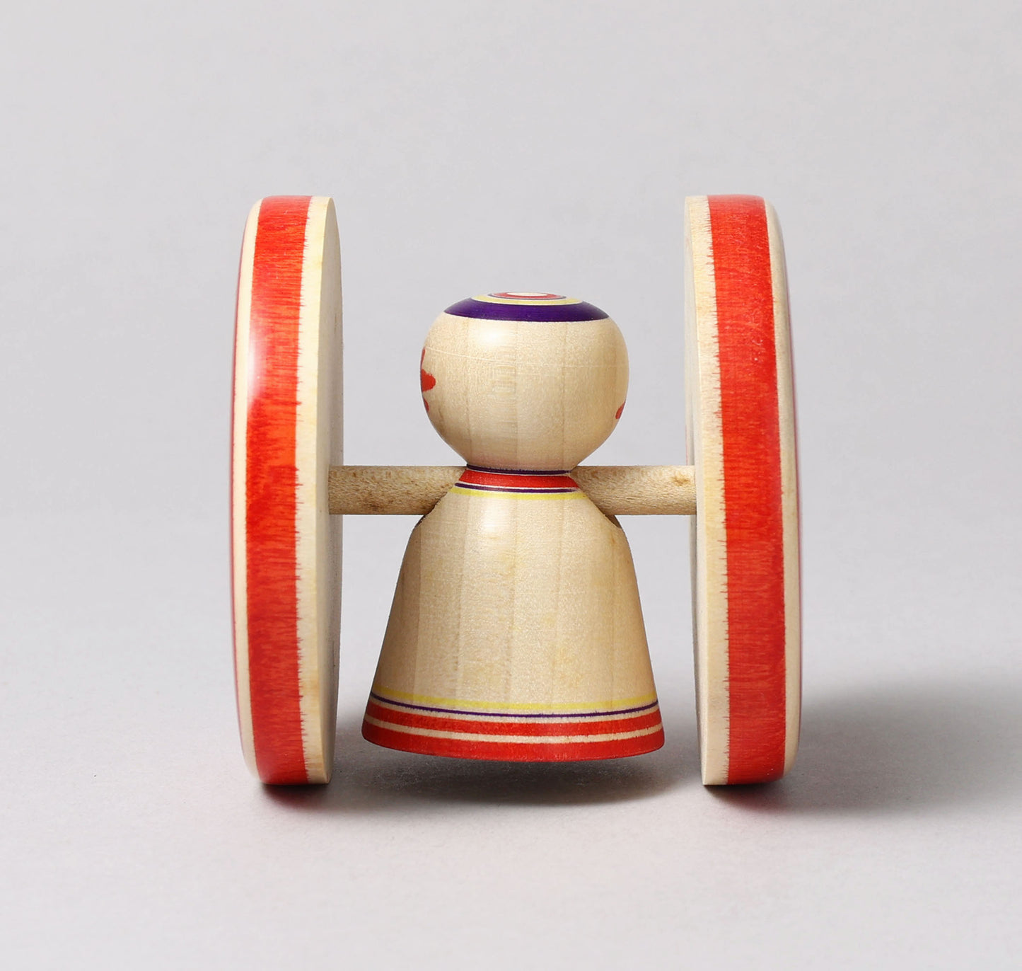 Fuku kuruma kokeshi doll | OGURA, Katsushi 小倉勝志工人 | 福車こけし | Yajiro style 弥次郎系