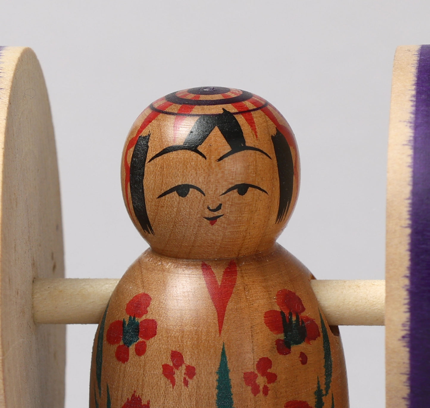 Fuku kuruma kokeshi doll | KANOU, Hiroshi 加納博工人 | 福車こけし | Sakunami style 作並系