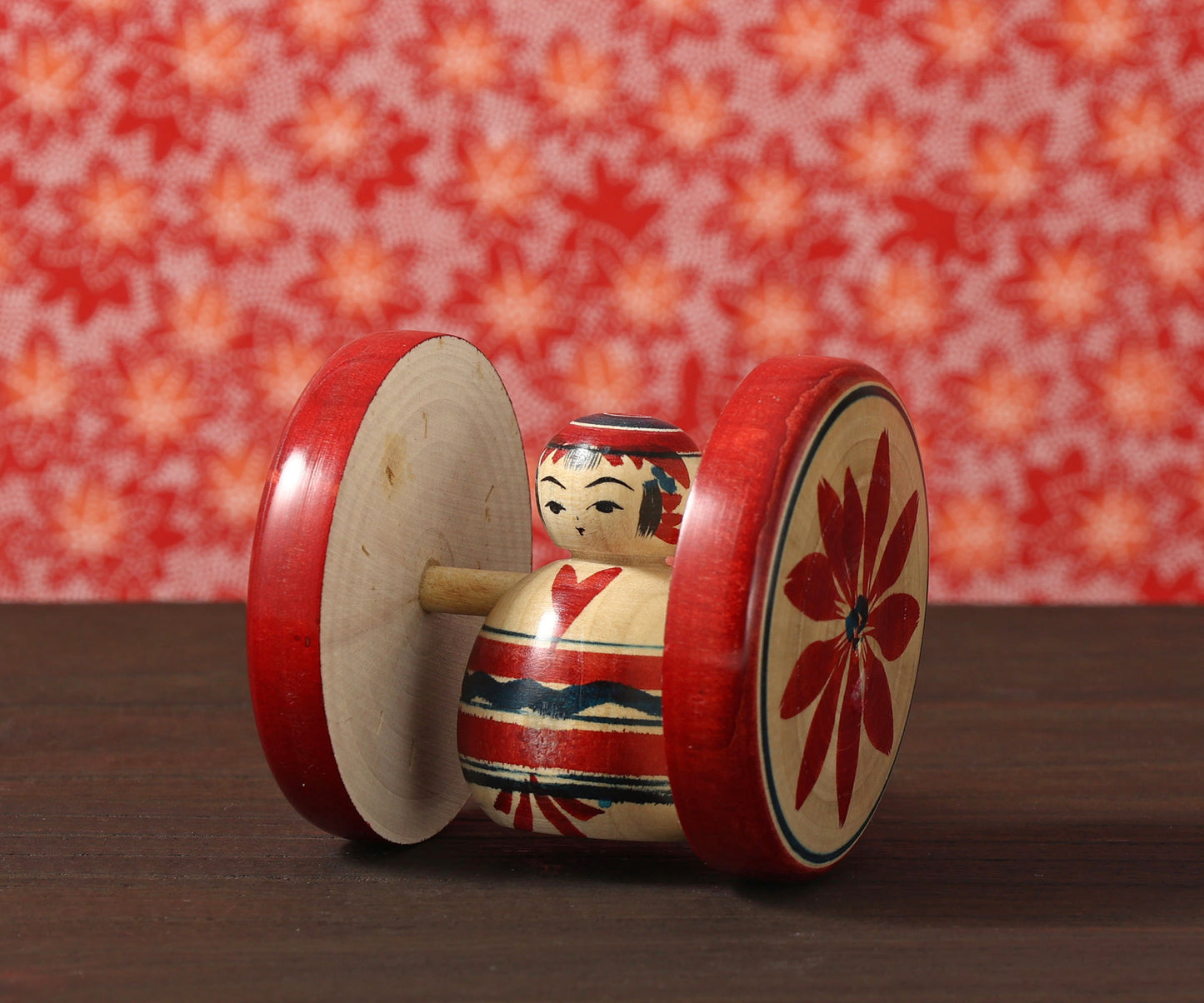 Fuku kuruma kokeshi doll | NIIYAMA, Mayumi 新山真由美工人 | 福車こけし | Yajiro style 弥次郎系