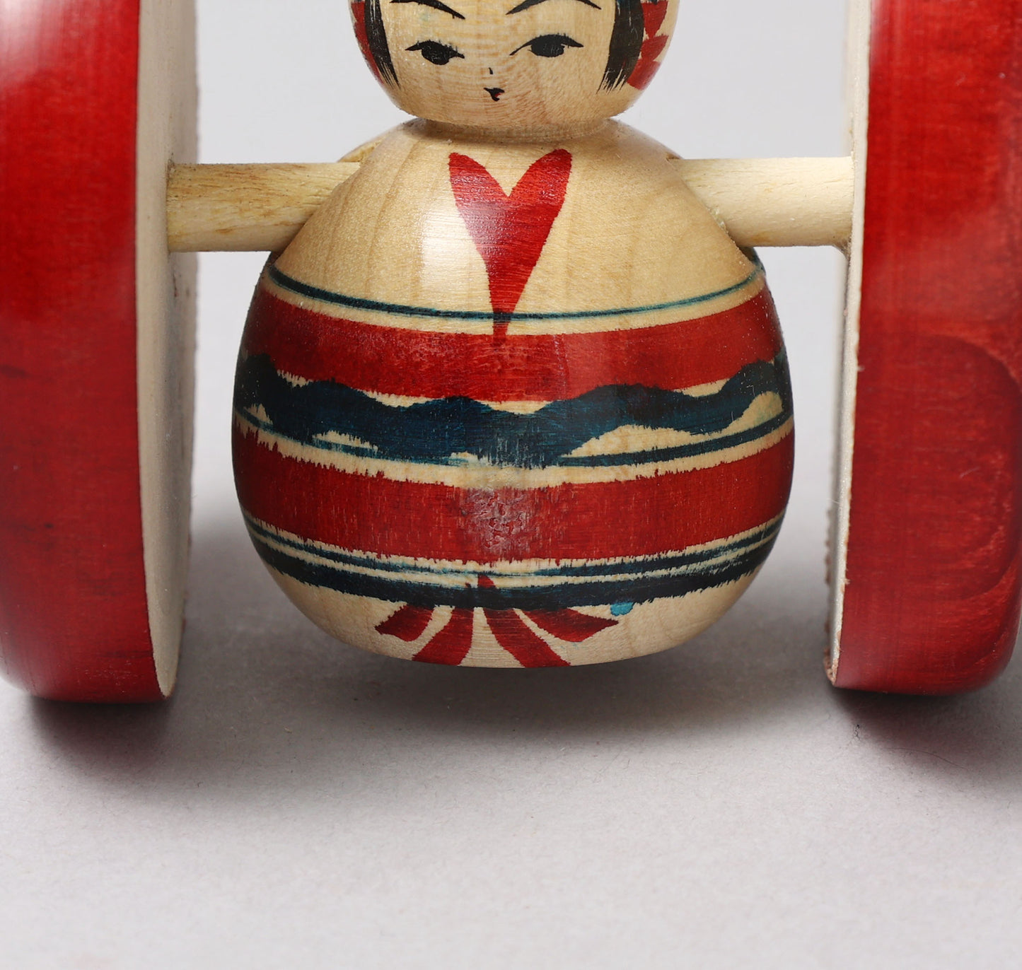 Fuku kuruma kokeshi doll | NIIYAMA, Mayumi 新山真由美工人 | 福車こけし | Yajiro style 弥次郎系