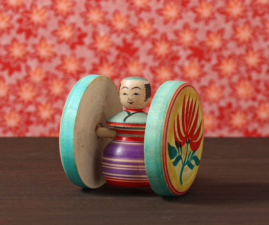 Fuku kuruma kokeshi doll | SUZUKI, Seiichi 鈴木征一工人 | 福車こけし | Hijiori style 肘折系