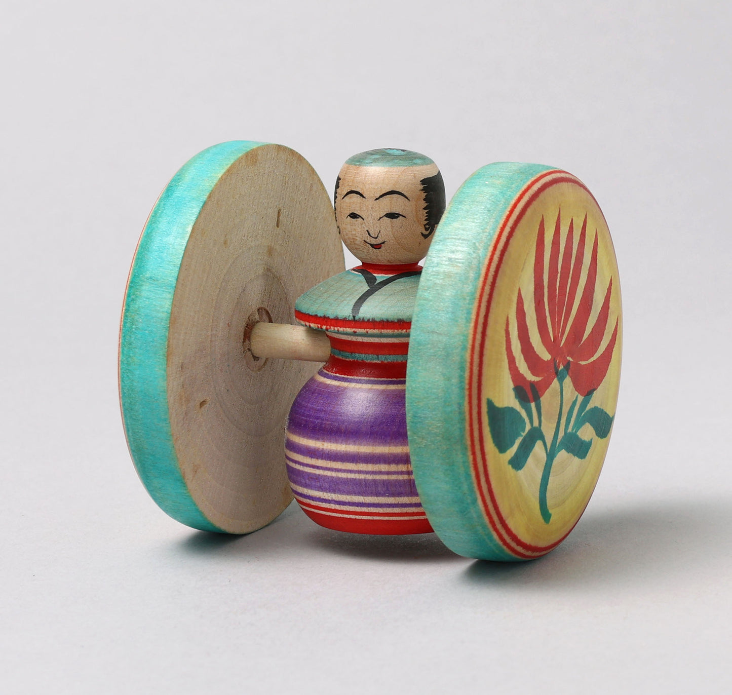 Fuku kuruma kokeshi doll | SUZUKI, Seiichi 鈴木征一工人 | 福車こけし | Hijiori style 肘折系