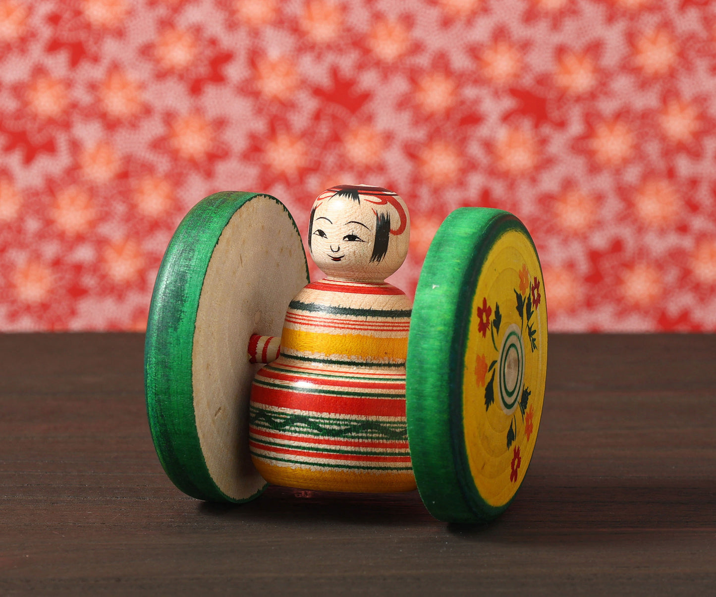 Fuku kuruma kokeshi doll | KONNO, Akihiro 近野明裕工人 | 福車こけし | Tsuchiyu style 土湯系