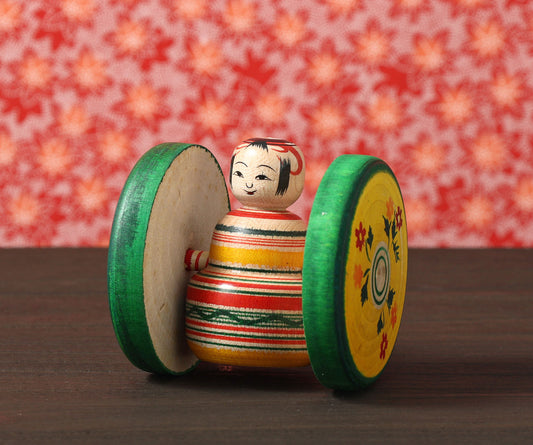 Fuku kuruma kokeshi doll | KONNO, Akihiro 近野明裕工人 | 福車こけし | Tsuchiyu style 土湯系