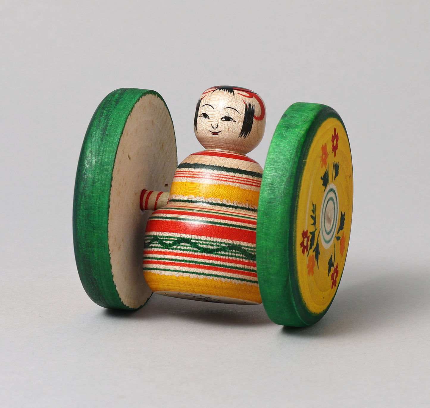 Fuku kuruma kokeshi doll | KONNO, Akihiro 近野明裕工人 | 福車こけし | Tsuchiyu style 土湯系