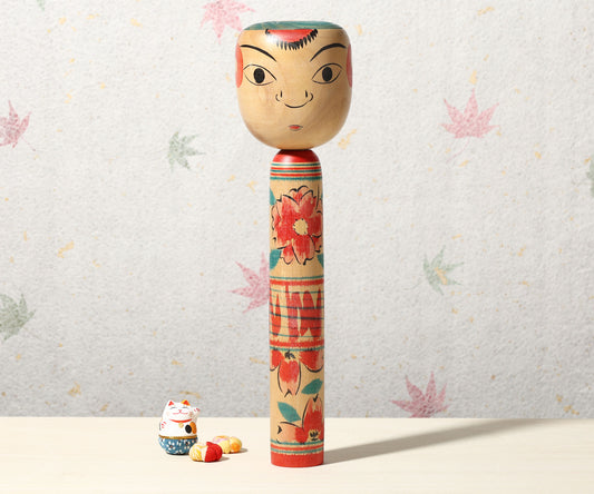 Vintage Nakanosawa style kokeshi doll-tako bozu, by SEYA Jyuji (1924-2004) | こけし古物 瀬谷重治（中ノ沢系-たこ坊主）