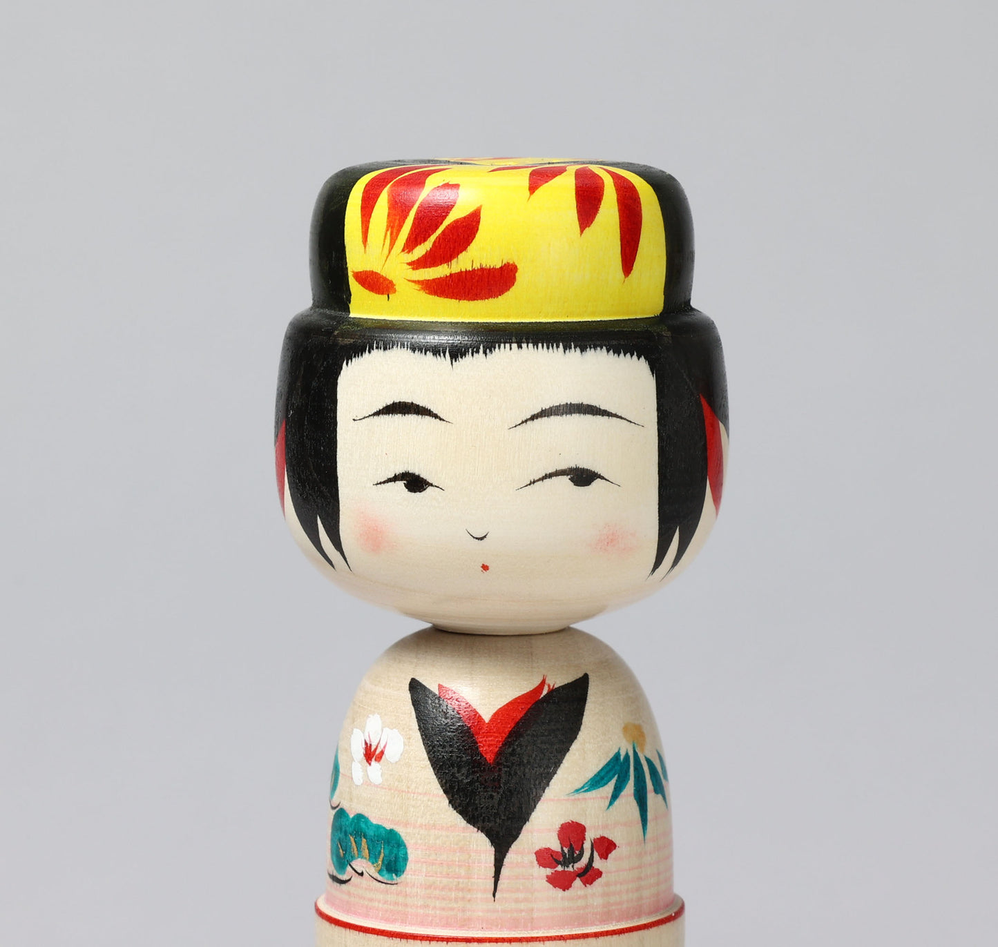 New Year kokeshi doll 'shouchikubai' | KAKIZAWA, Yoshinobu 柿澤是伸工人 | 松竹梅こけし | Naruko style 鳴子系 | 17cm in height