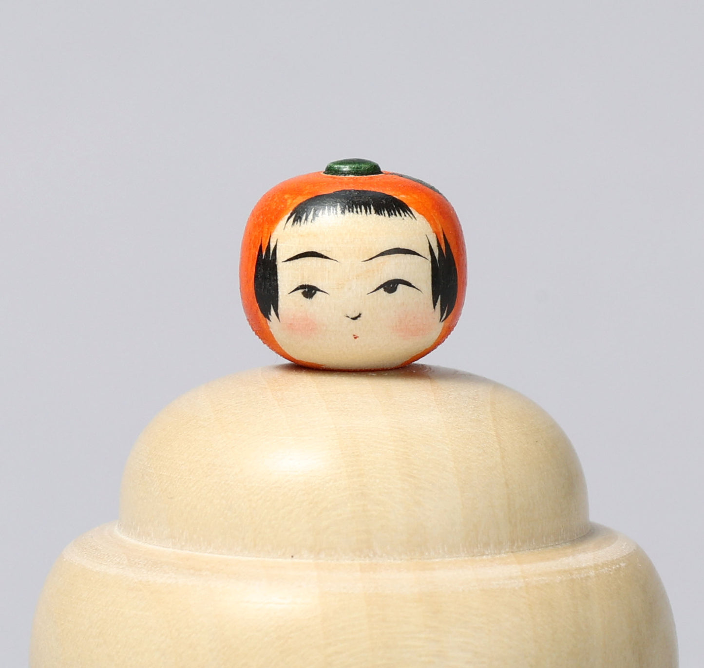 New Year kokeshi doll 'kagamimochi' | KAKIZAWA, Yoshinobu 柿澤是伸 | 鏡餅こけし | Naruko style 鳴子系 | 7cm in height