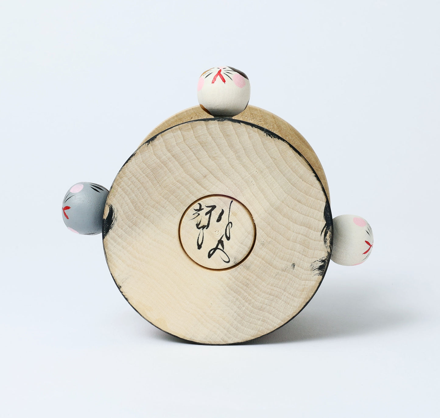 Kotatsu neko ejiko kokeshi doll-3 こたつ猫えじこ |  HIRAGA, Teruyuki 平賀輝幸工人 | 9cm in height