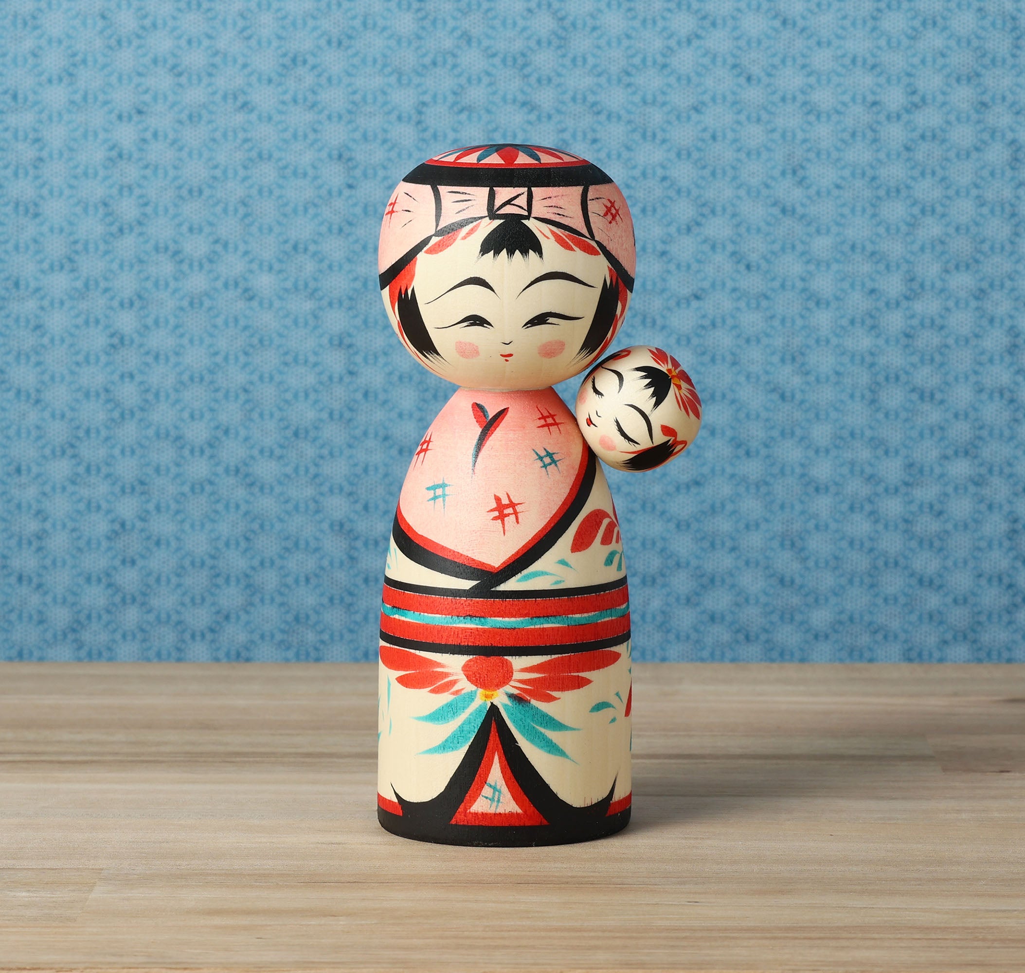 香村 koson こけし 干支 申 三猿 さる kokeshi doll 美しい HIRAGA Teruyuki, Sakunami style kokeshi craftsman 作並系こけし平賀