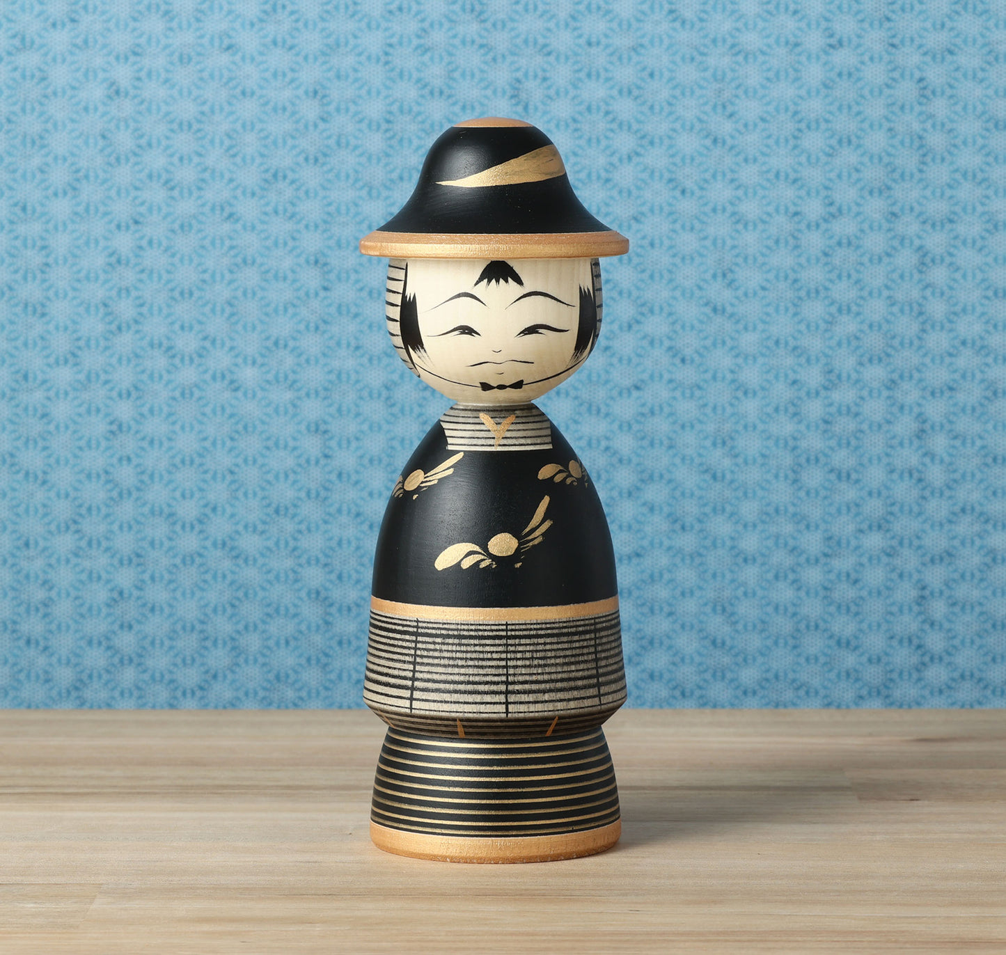 【武者こけし】Samurai kokeshi doll | Teruyuki HIRAGA | Sakunami style | 19.5cm in height // 作並系 平賀輝幸工人, 高さ19.5cm