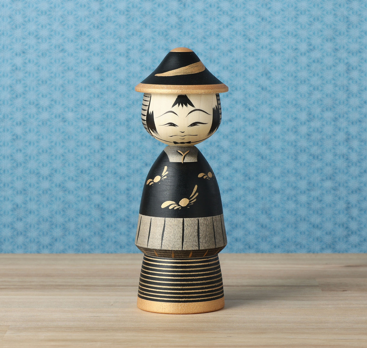 【武者こけし】Samurai kokeshi doll | Teruyuki HIRAGA | Sakunami style | 17cm in height // 作並系 平賀輝幸工人, 高さ17cm