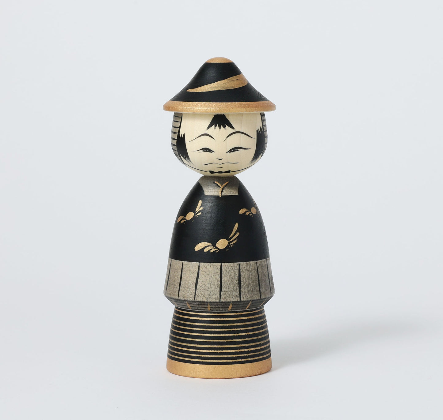 【武者こけし】Samurai kokeshi doll | Teruyuki HIRAGA | Sakunami style | 17cm in height // 作並系 平賀輝幸工人, 高さ17cm
