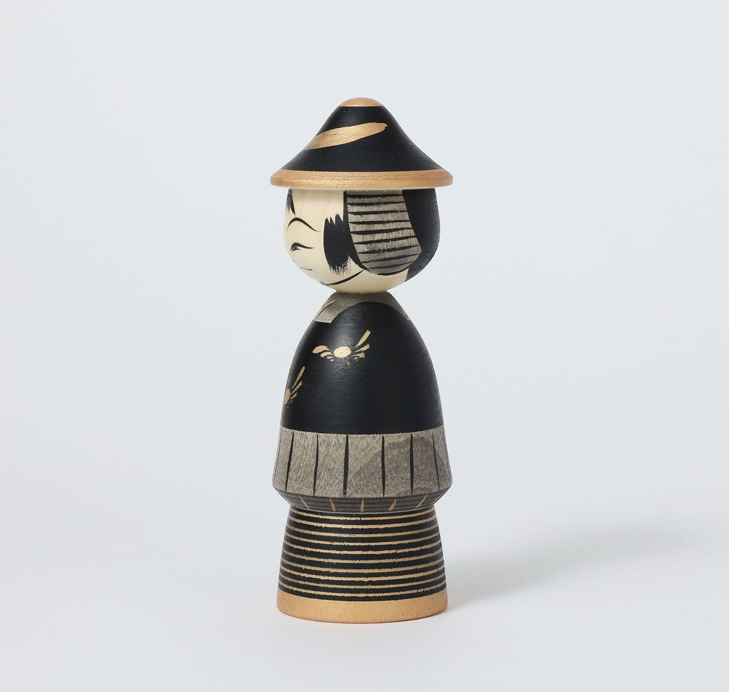 【武者こけし】Samurai kokeshi doll | Teruyuki HIRAGA | Sakunami style | 17cm in height // 作並系 平賀輝幸工人, 高さ17cm