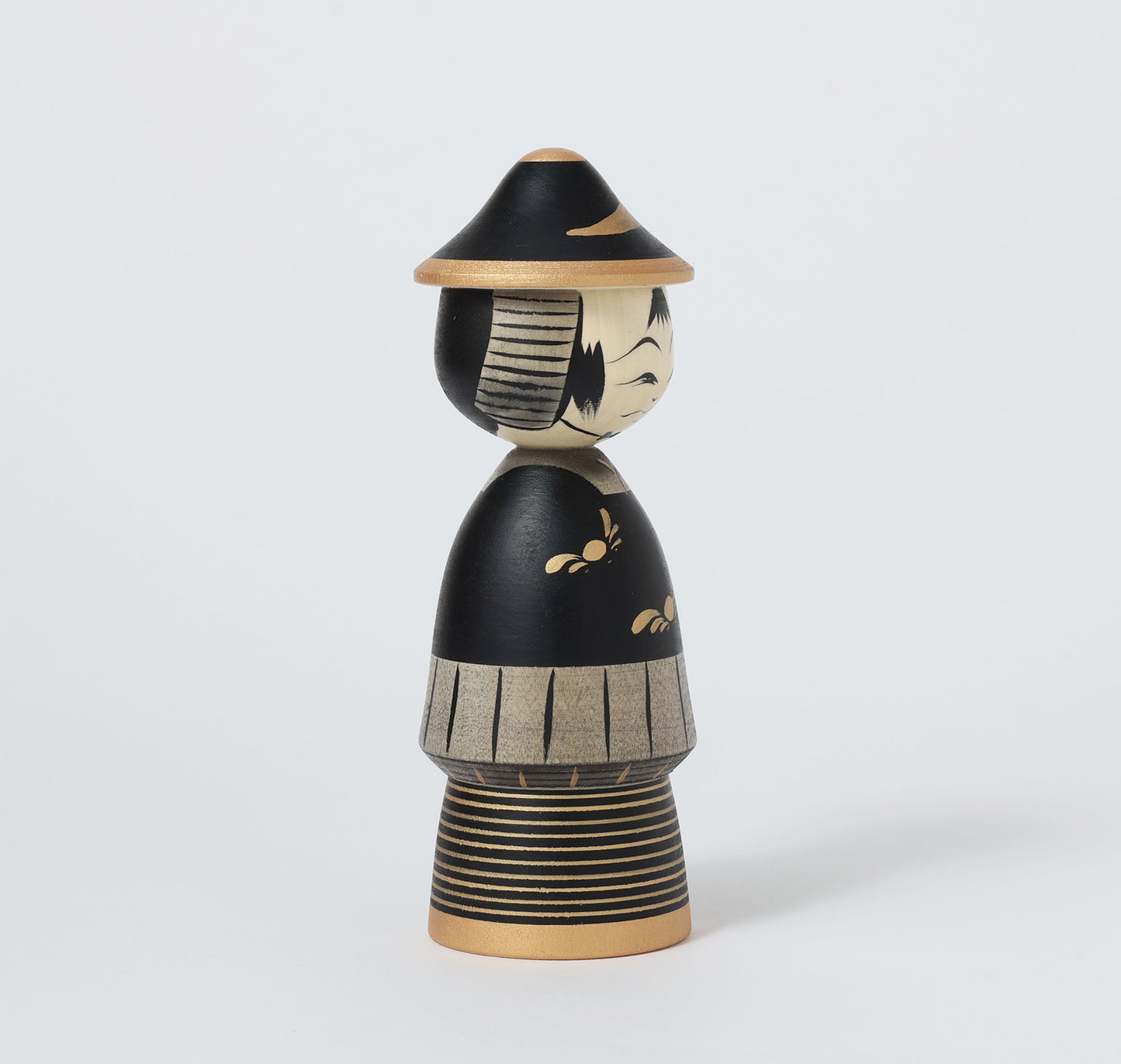【武者こけし】Samurai kokeshi doll | Teruyuki HIRAGA | Sakunami style | 17cm in height // 作並系 平賀輝幸工人, 高さ17cm