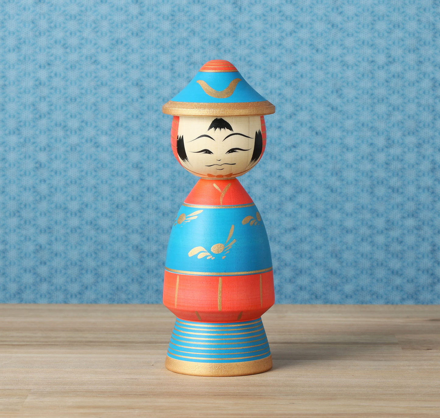 【武者こけし】Samurai kokeshi doll | Teruyuki HIRAGA | Sakunami style | 17cm in height // 作並系 平賀輝幸工人, 高さ17cm