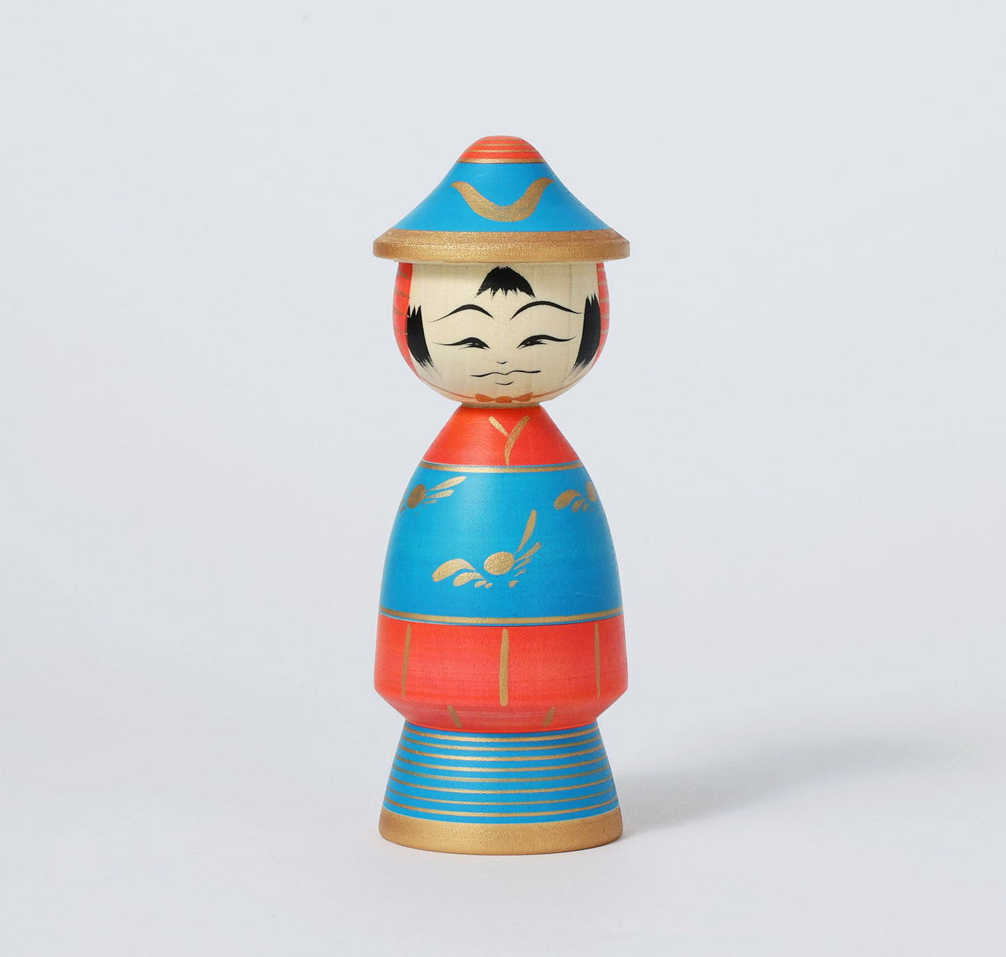 【武者こけし】Samurai kokeshi doll | Teruyuki HIRAGA | Sakunami style | 17cm in height // 作並系 平賀輝幸工人, 高さ17cm