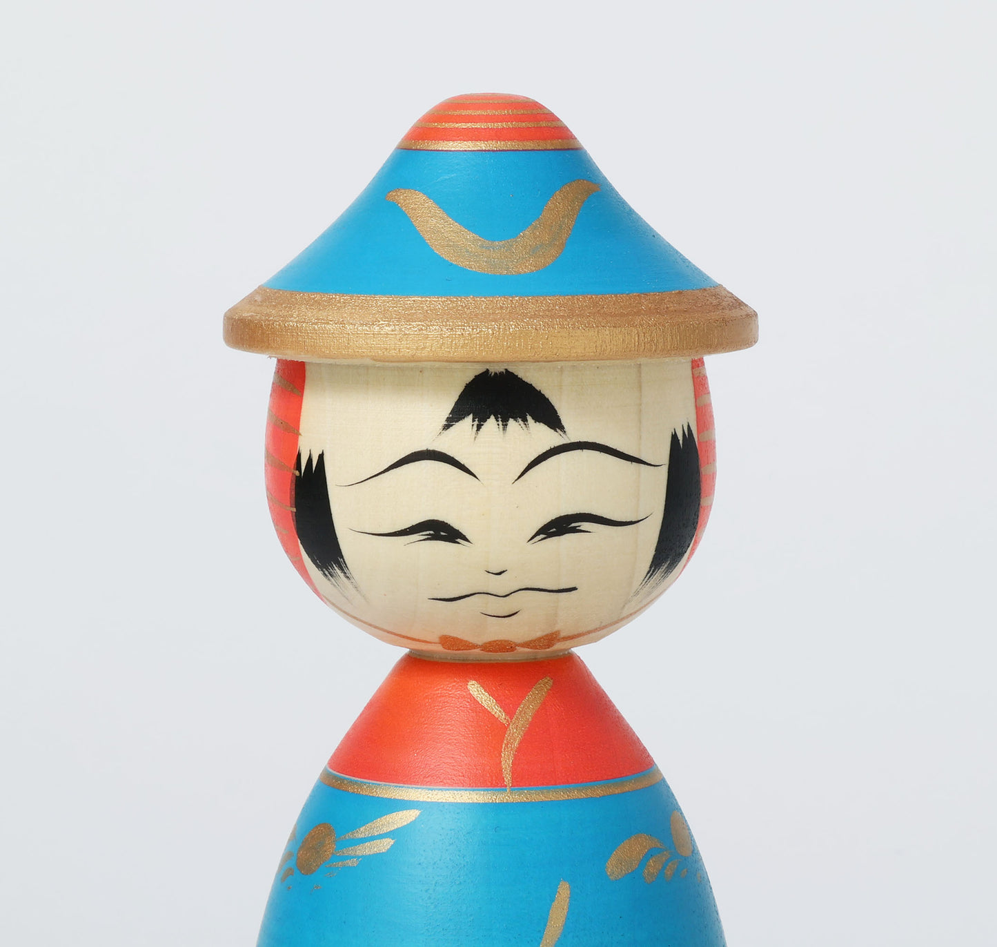 【武者こけし】Samurai kokeshi doll | Teruyuki HIRAGA | Sakunami style | 17cm in height // 作並系 平賀輝幸工人, 高さ17cm