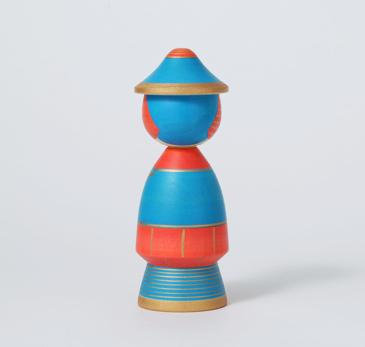 【武者こけし】Samurai kokeshi doll | Teruyuki HIRAGA | Sakunami style | 17cm in height // 作並系 平賀輝幸工人, 高さ17cm