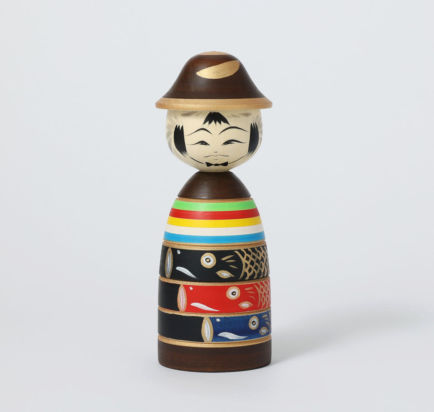 こいのぼりこけし | 平賀輝幸工人 作並系| 高さ 19.5cm