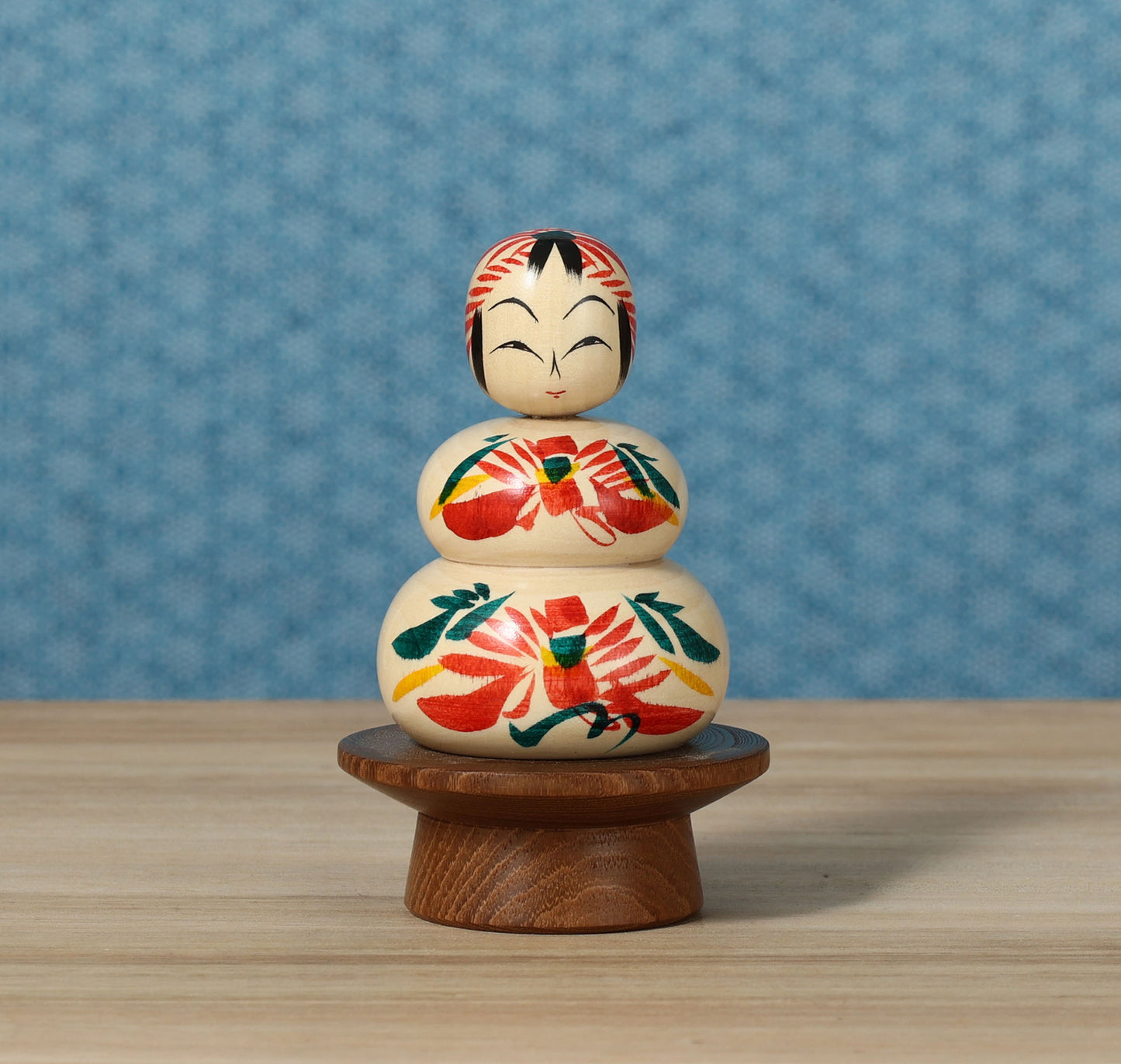 鏡餅こけし-10 | 早坂政弘工人 遠刈田系 | 高さ10cm