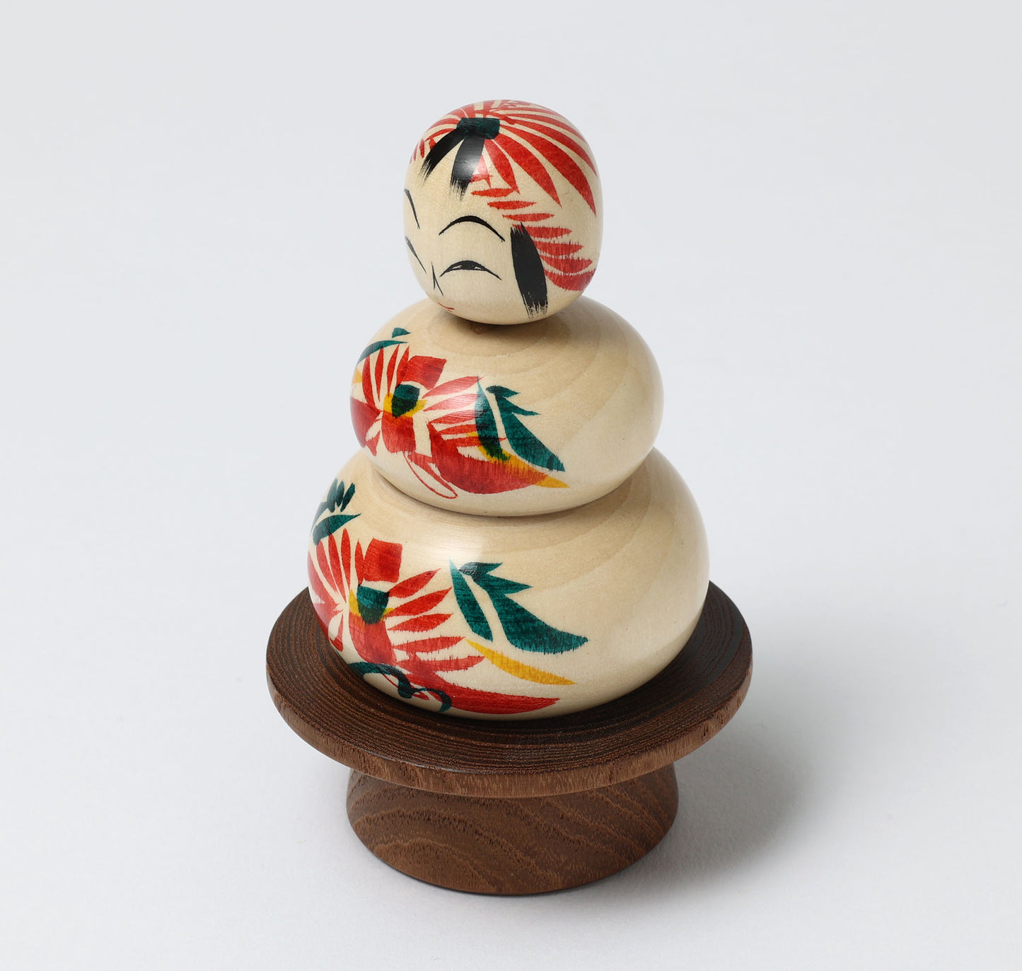 鏡餅こけし-10 | 早坂政弘工人 遠刈田系 | 高さ10cm