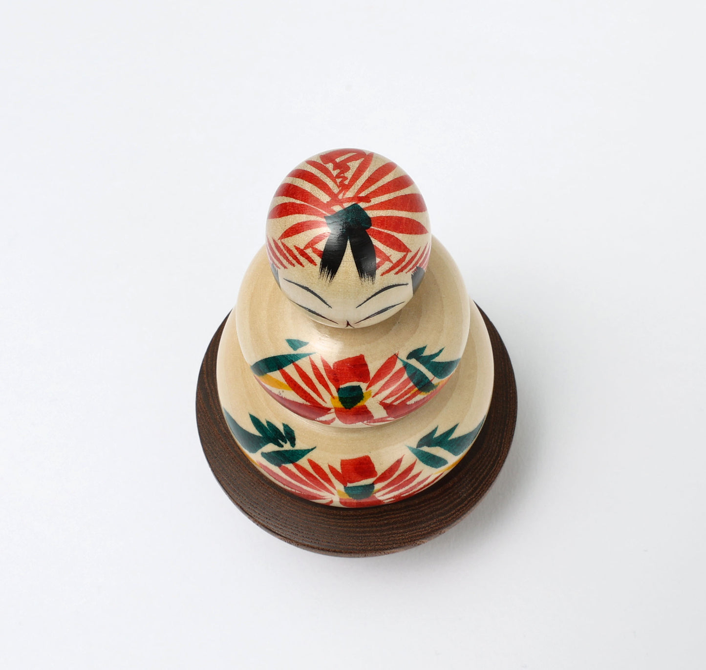 鏡餅こけし-10 | 早坂政弘工人 遠刈田系 | 高さ10cm