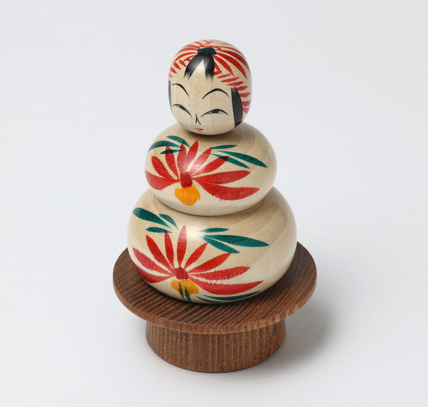 鏡餅こけし-01 | 早坂政弘工人 遠刈田系 | 高さ10cm