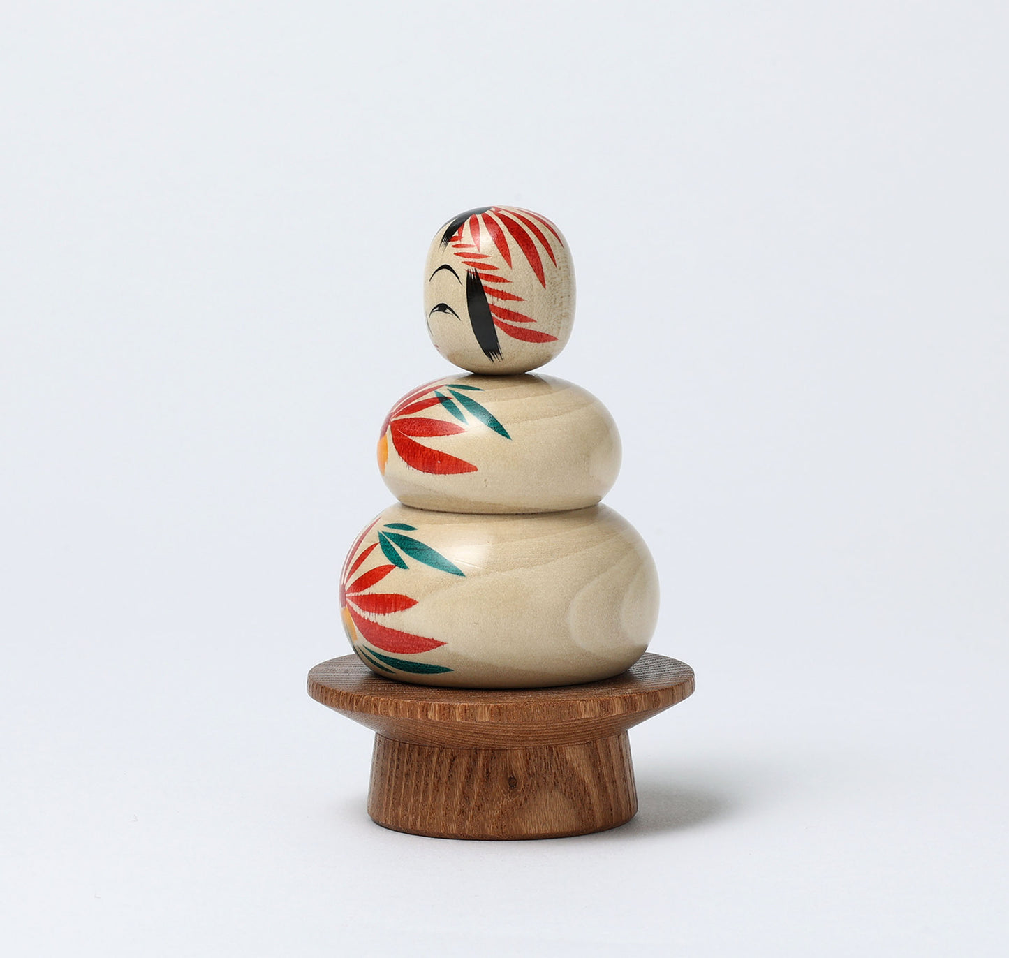 鏡餅こけし-01 | 早坂政弘工人 遠刈田系 | 高さ10cm