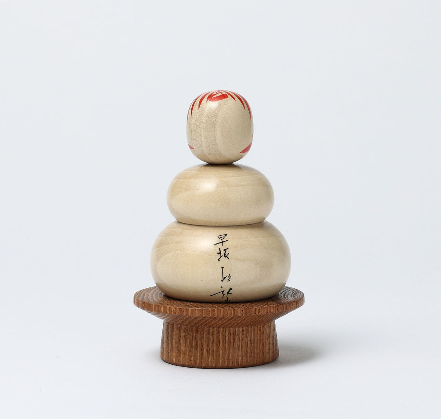 鏡餅こけし-01 | 早坂政弘工人 遠刈田系 | 高さ10cm