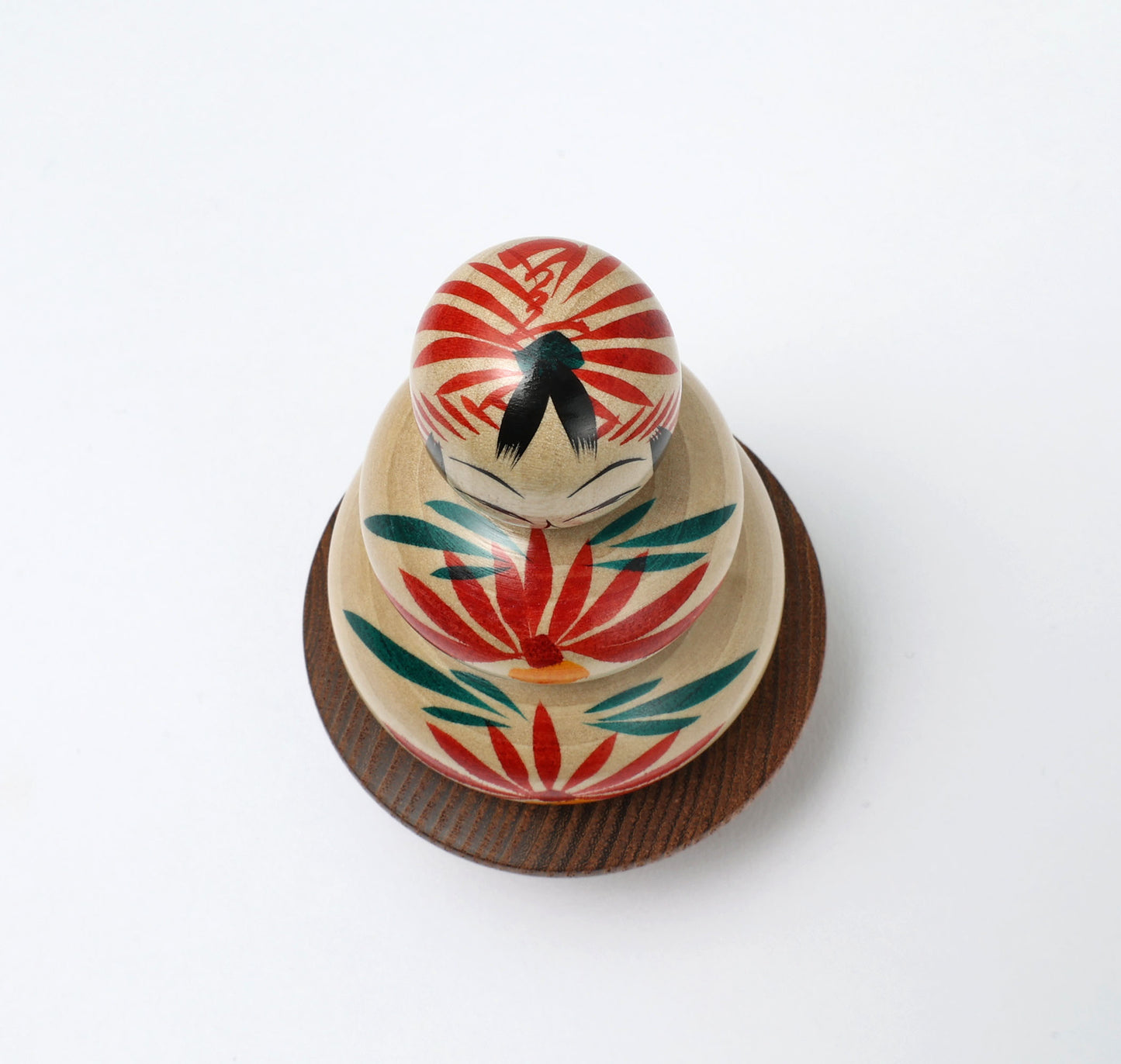 鏡餅こけし-01 | 早坂政弘工人 遠刈田系 | 高さ10cm