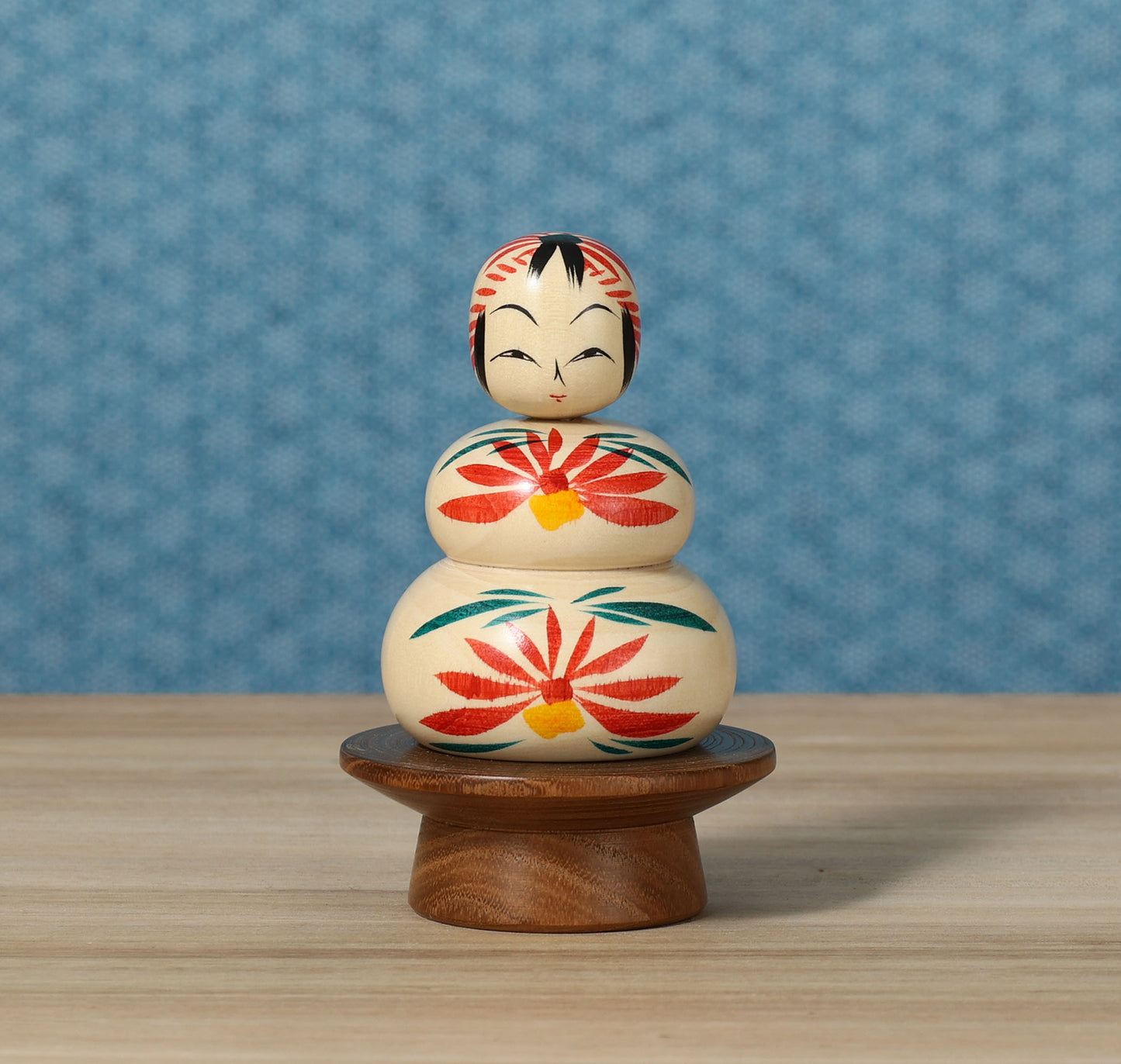 鏡餅こけし-03 | 早坂政弘工人 遠刈田系 | 高さ10cm