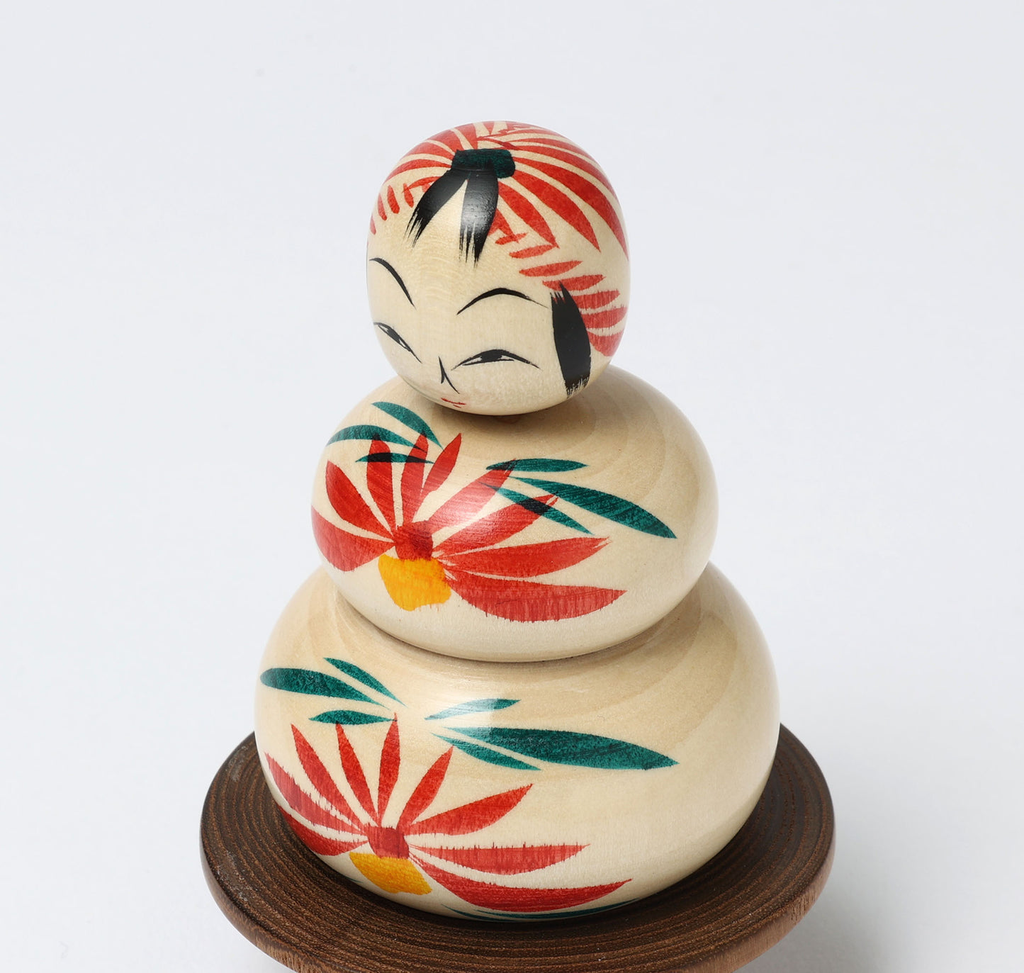 鏡餅こけし-03 | 早坂政弘工人 遠刈田系 | 高さ10cm