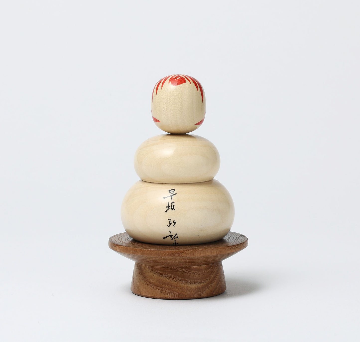 鏡餅こけし-03 | 早坂政弘工人 遠刈田系 | 高さ10cm