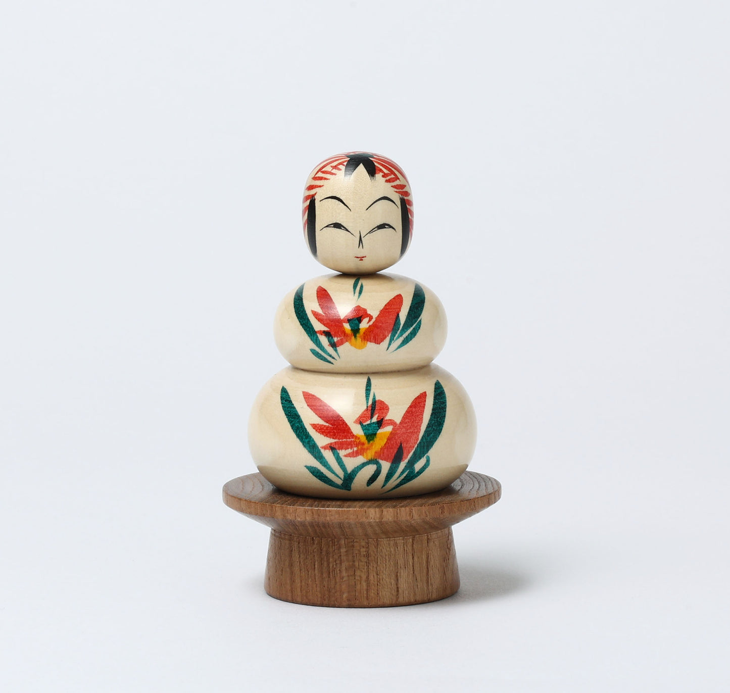 鏡餅こけし-04 | 早坂政弘工人 遠刈田系 | 高さ10cm