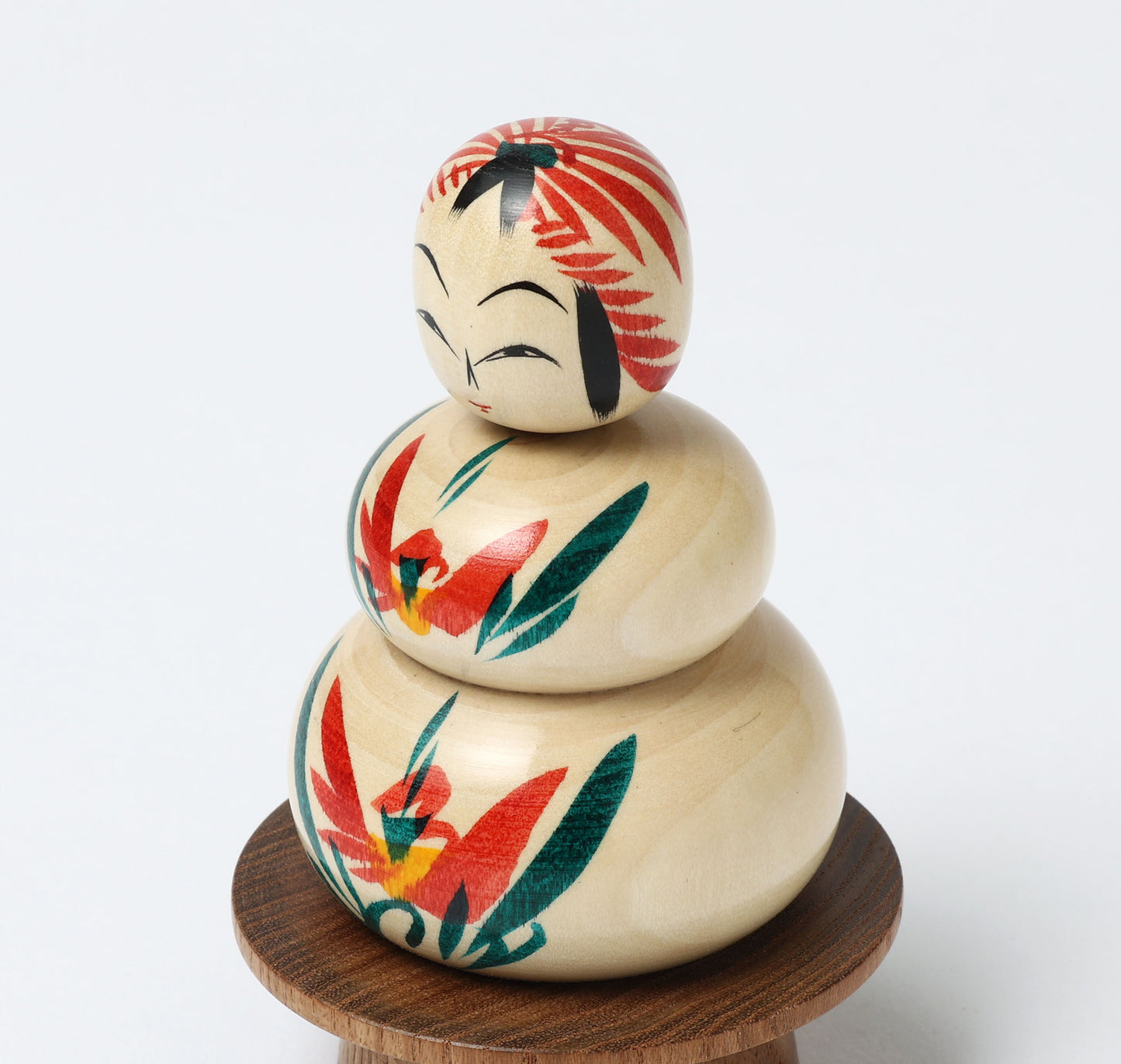 鏡餅こけし-04 | 早坂政弘工人 遠刈田系 | 高さ10cm