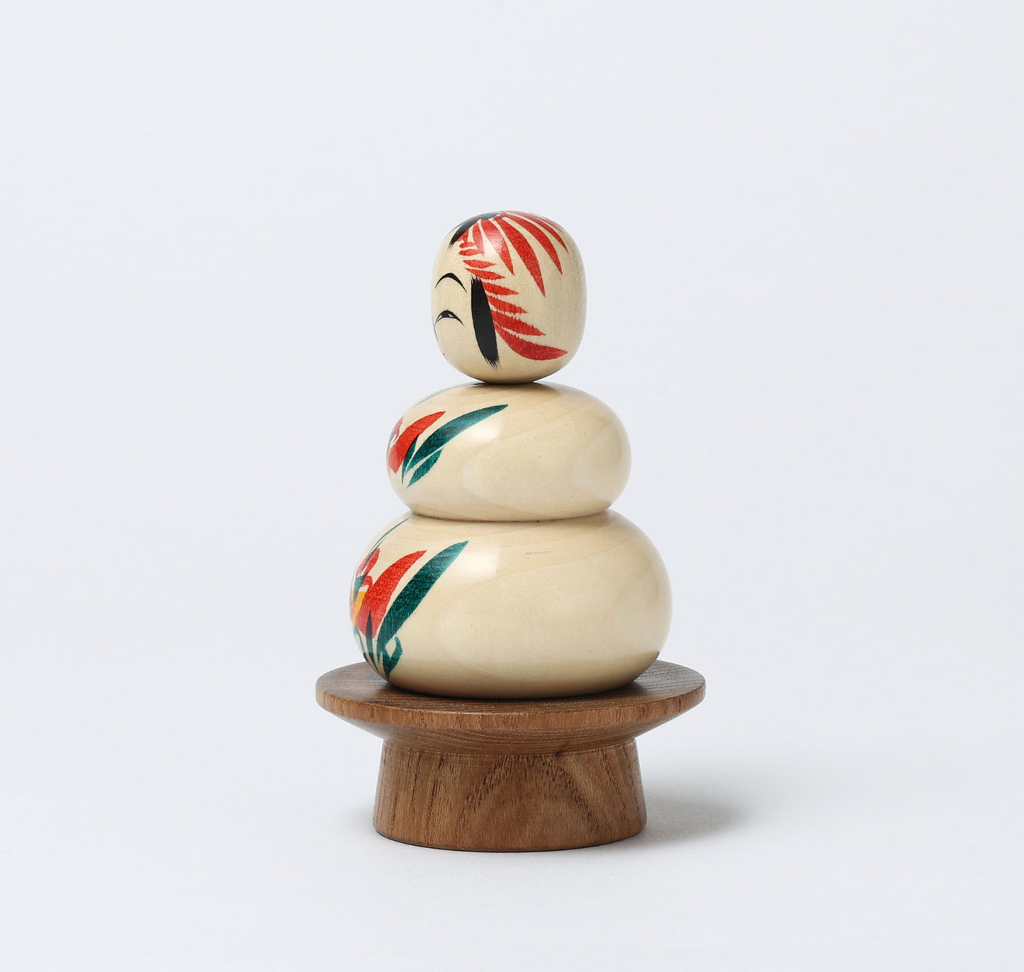 鏡餅こけし-04 | 早坂政弘工人 遠刈田系 | 高さ10cm