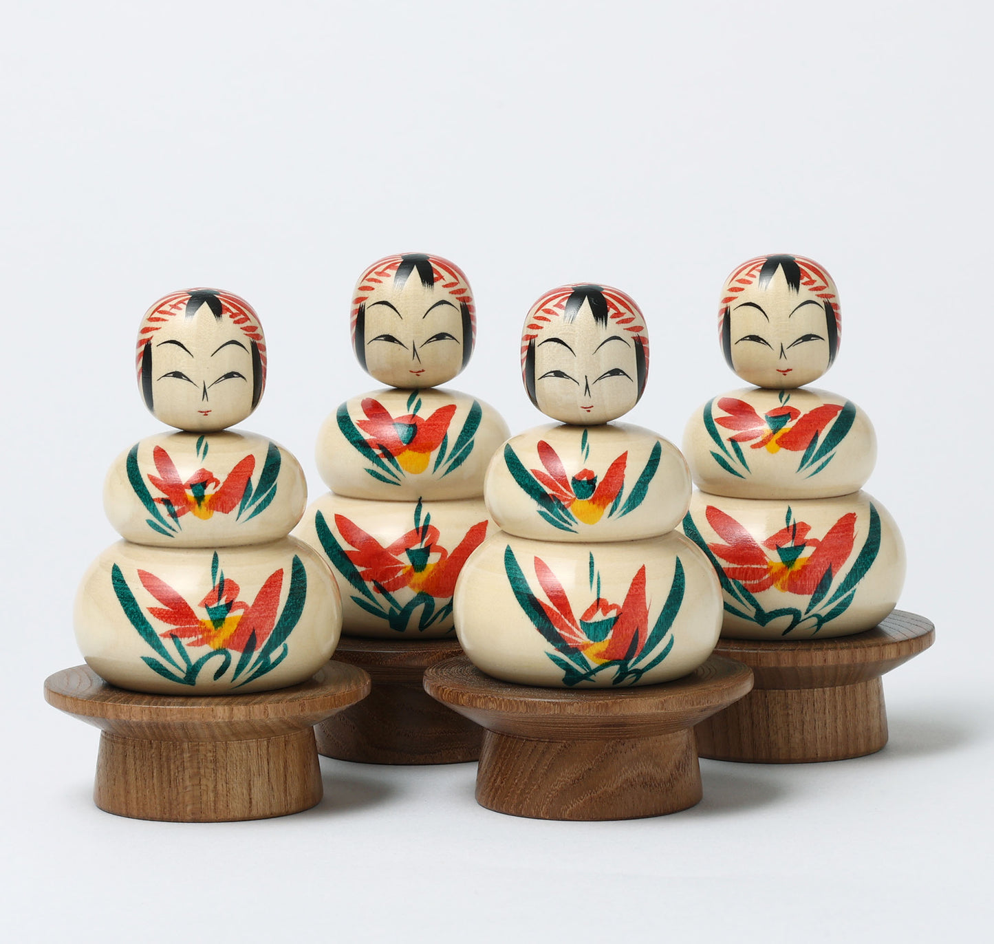 鏡餅こけし-06 | 早坂政弘工人 遠刈田系 | 高さ10cm