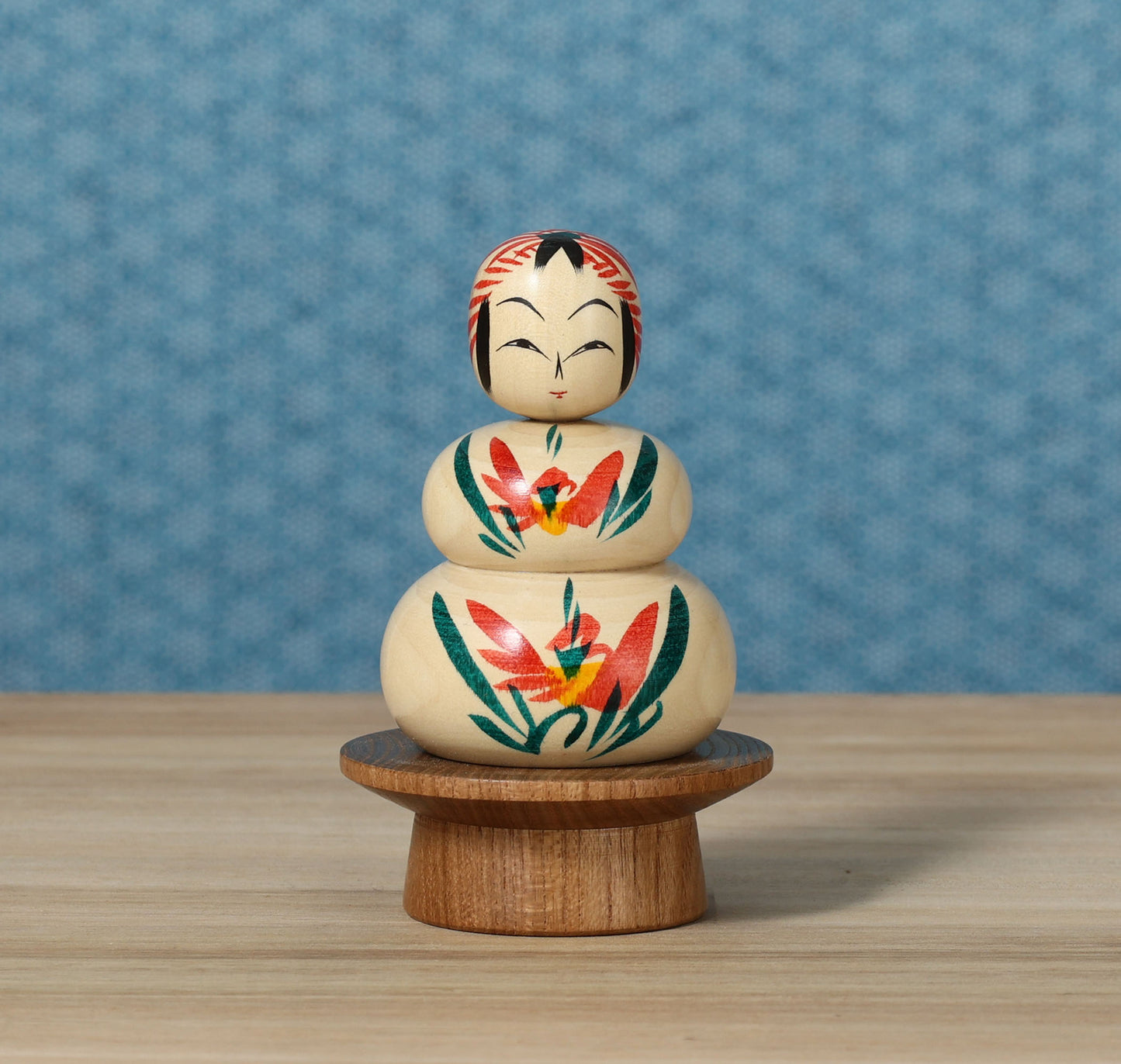 鏡餅こけし-04 | 早坂政弘工人 遠刈田系 | 高さ10cm