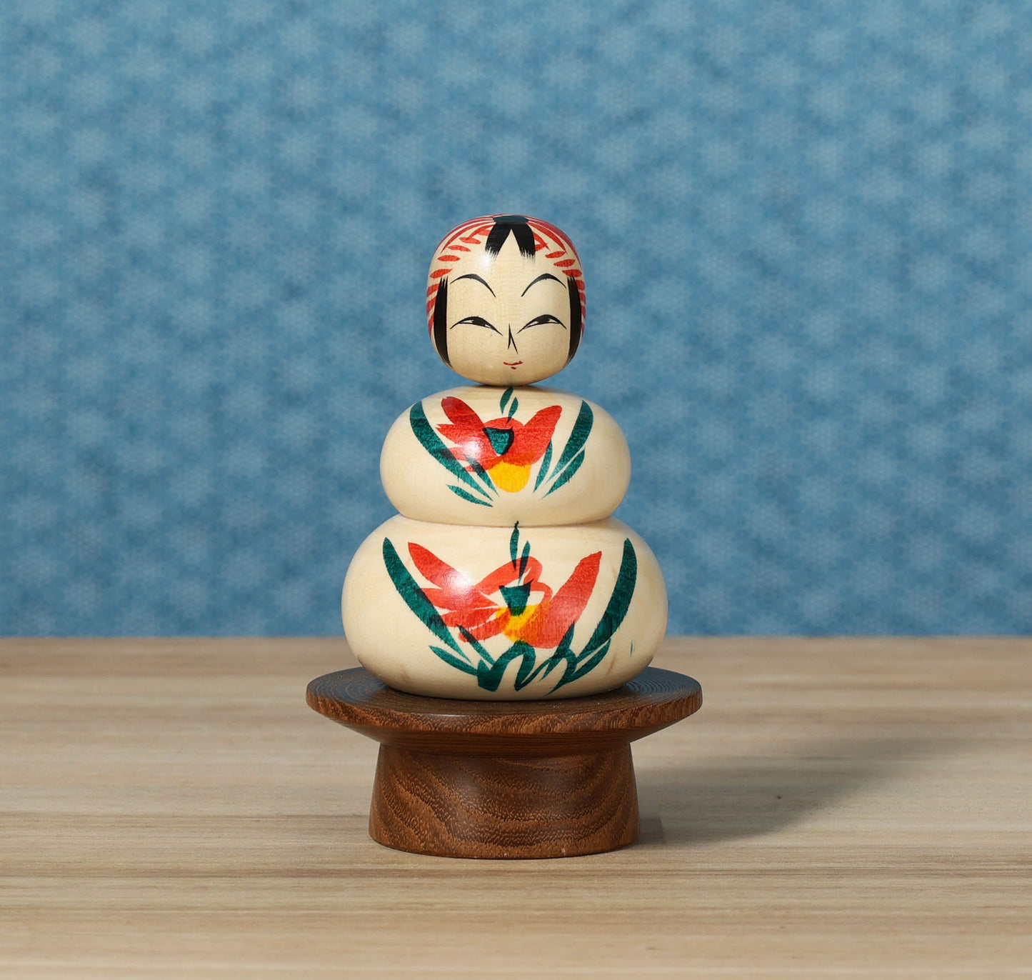 鏡餅こけし-06 | 早坂政弘工人 遠刈田系 | 高さ10cm