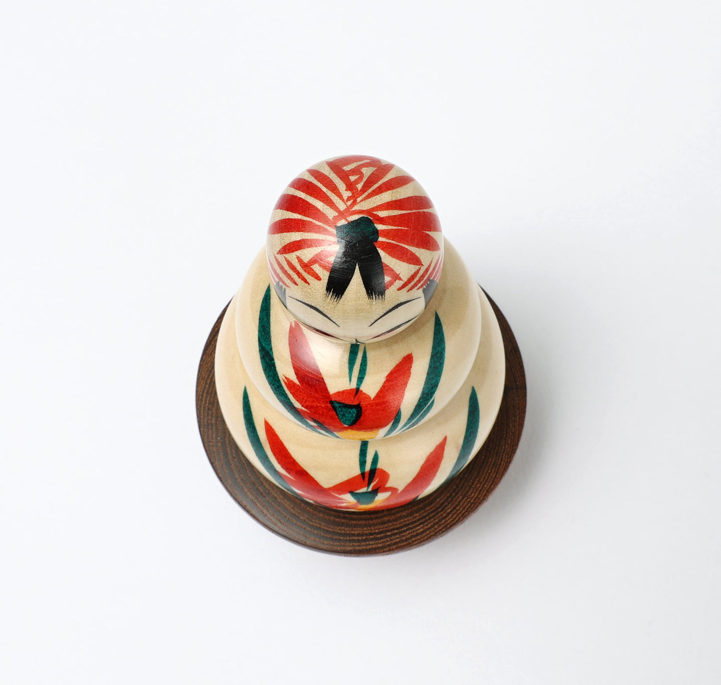 鏡餅こけし-06 | 早坂政弘工人 遠刈田系 | 高さ10cm