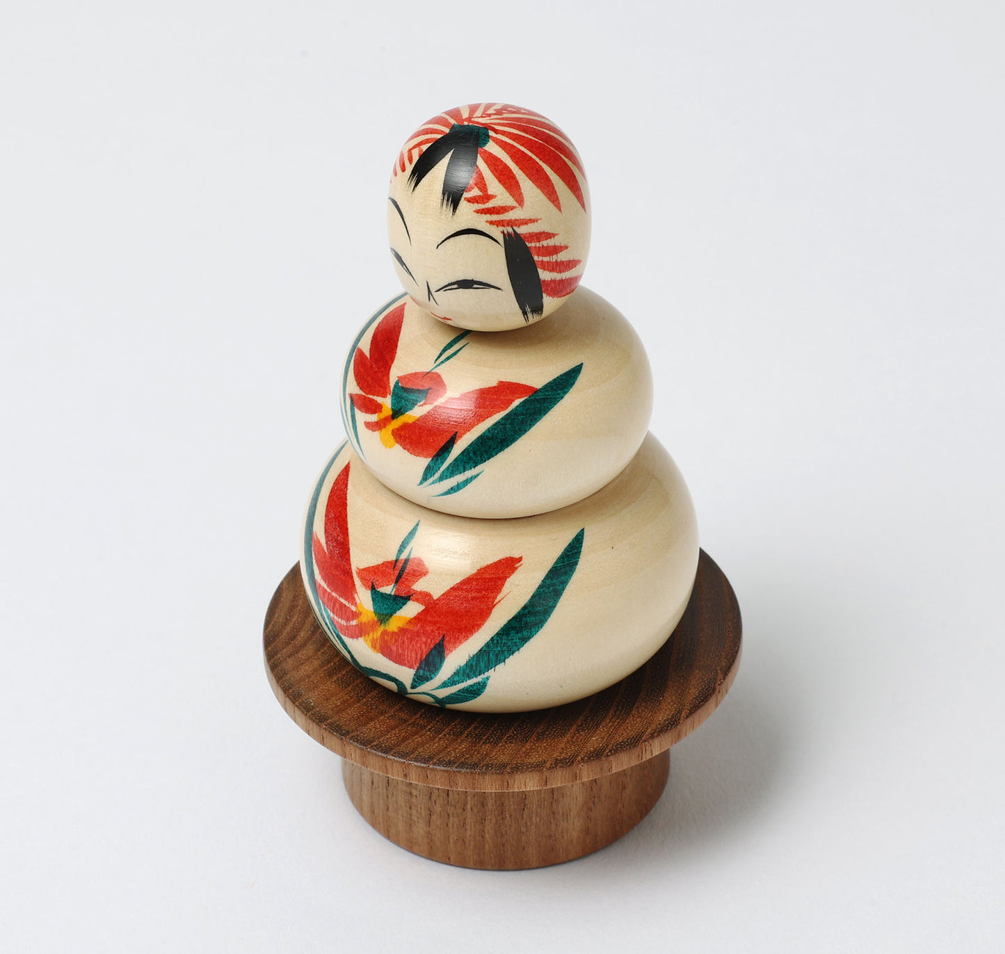 鏡餅こけし-07 | 早坂政弘工人 遠刈田系 | 高さ10cm