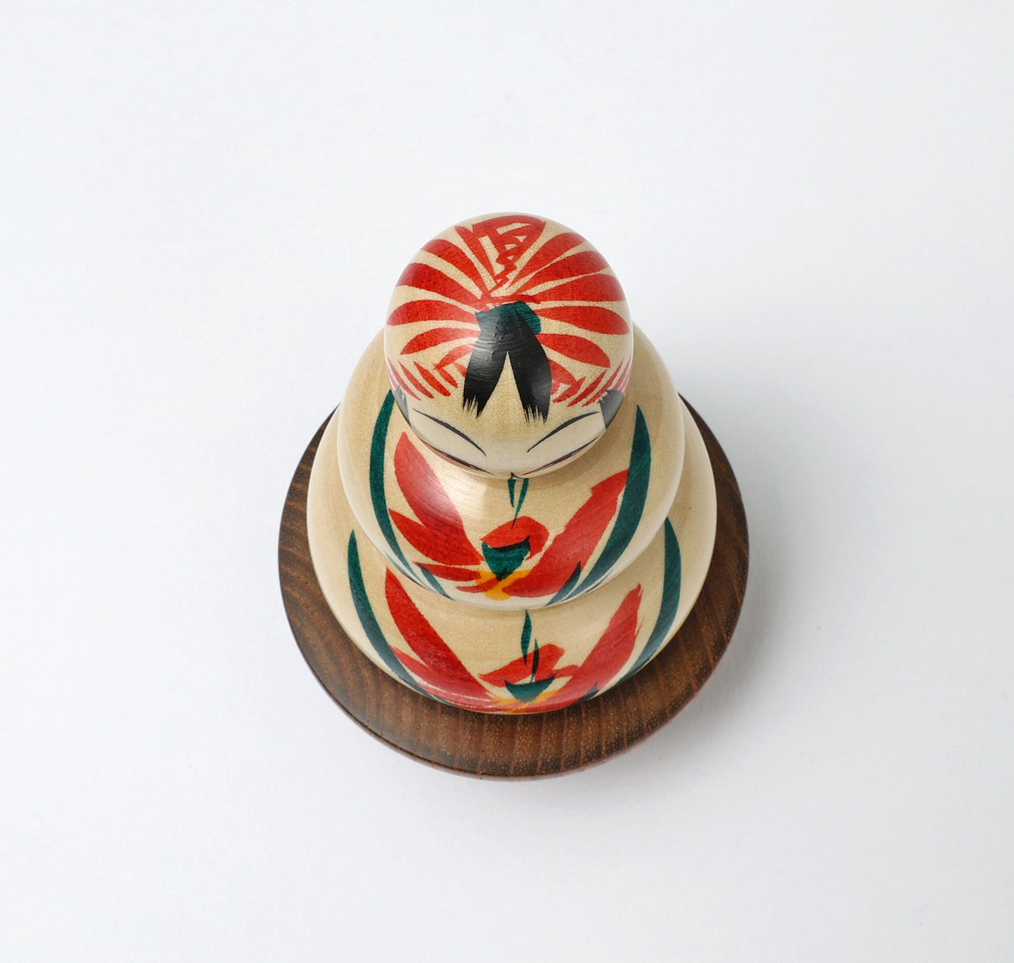 鏡餅こけし-07 | 早坂政弘工人 遠刈田系 | 高さ10cm