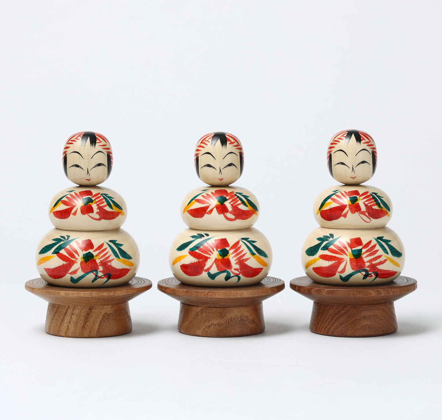 鏡餅こけし-10 | 早坂政弘工人 遠刈田系 | 高さ10cm