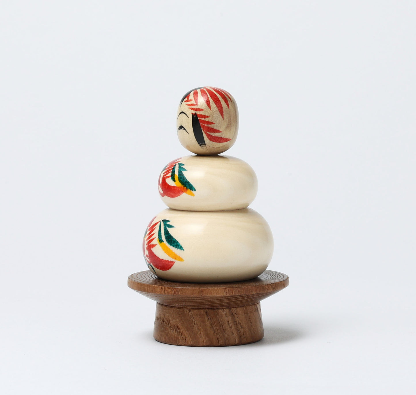 鏡餅こけし-09 | 早坂政弘工人 遠刈田系 | 高さ10cm